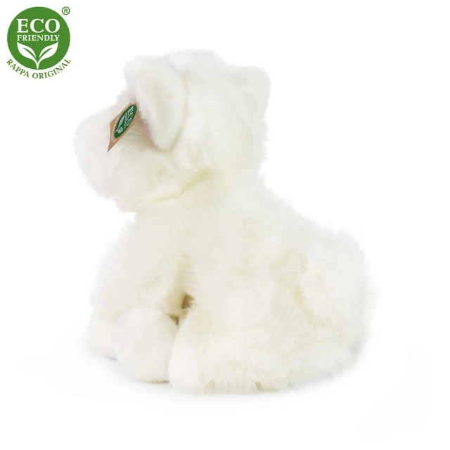 Plush dog West Highland White Terrier sitting 30 cm
