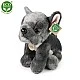Plush Dog Gray French Bulldog sitting 26 cm.
