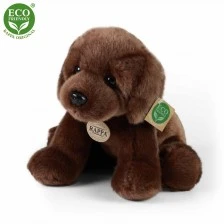 Plush Dog Brown Labrador sitting 26 cm.