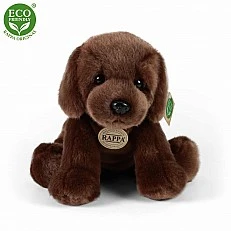 Plush Dog Brown Labrador sitting 26 cm.
