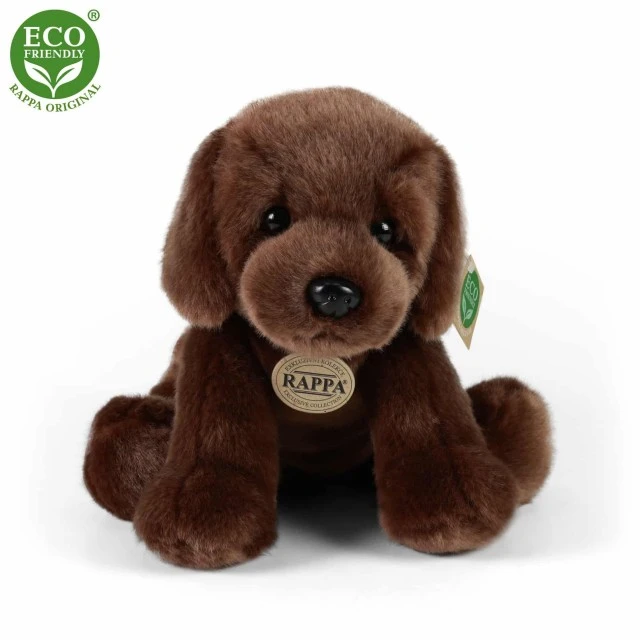 Plush Dog Brown Labrador sitting 26 cm.