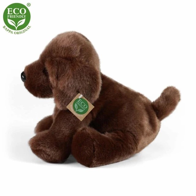 Plush Dog Brown Labrador sitting 26 cm.
