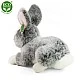 Plush Gray bunny with pink ears standing 23 cm.