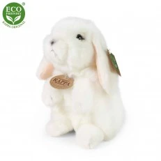 Plush White bunny sitting 18 cm.