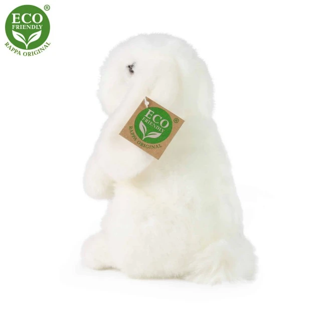 Plush White bunny sitting 18 cm.
