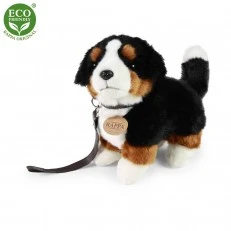 Bernese mountain dog plush standing on a leash23 cm.