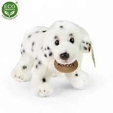 Plush Dalmatian dog standing 20 cm.