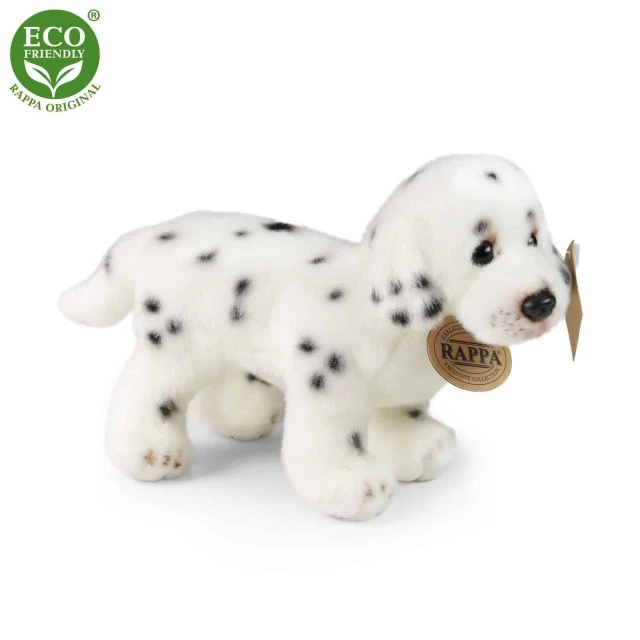 Plush Dalmatian dog standing 20 cm.