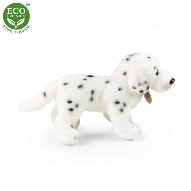 Plush Dalmatian dog standing 20 cm.