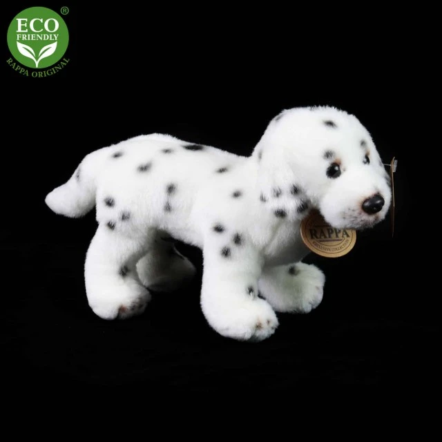Plush Dalmatian dog standing 20 cm.