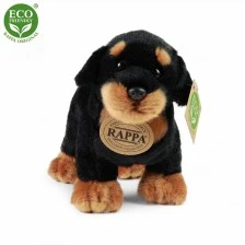 Plush Rottweiler standing 18 cm.