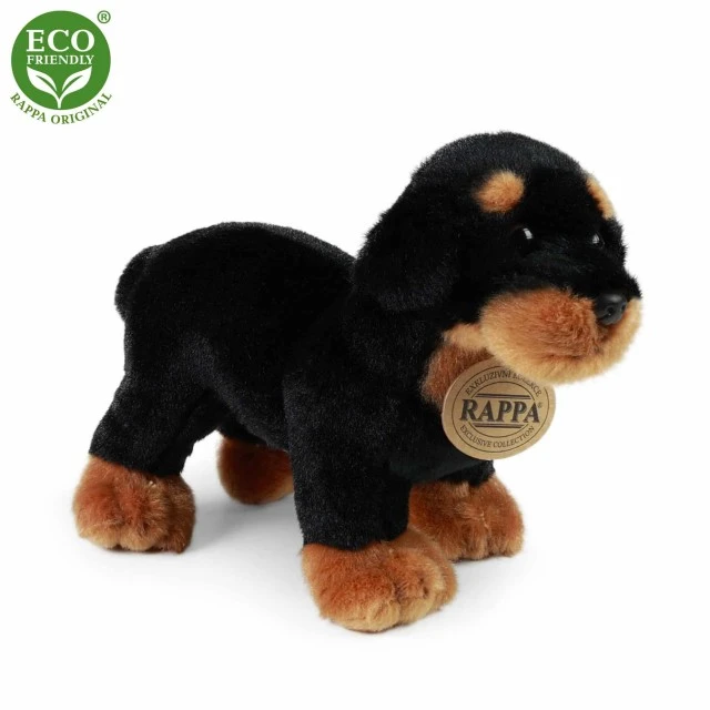 Plush Rottweiler standing 18 cm.