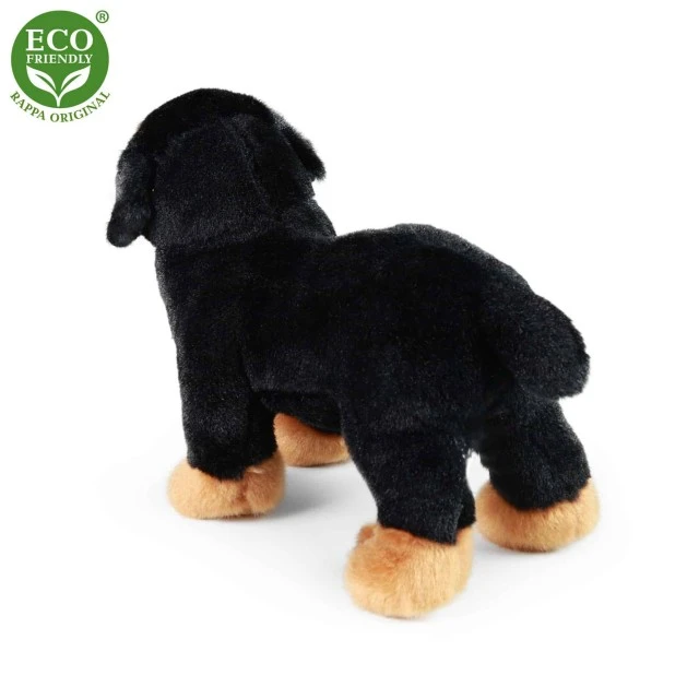 Plush Rottweiler standing 18 cm.
