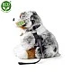 Plush Australian Shepherd with leash sitting 27 cm.