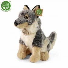Plush Wolf sitting 28 cm.