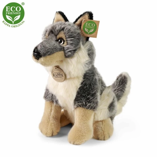 Plush Wolf sitting 28 cm.
