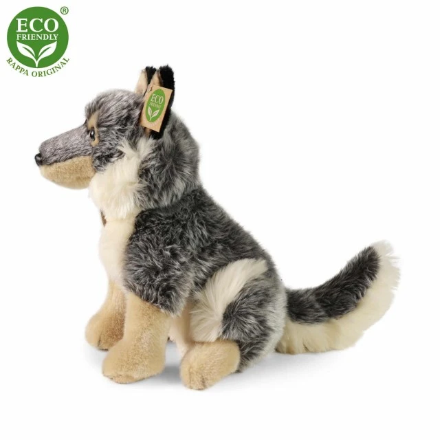 Plush Wolf sitting 28 cm.