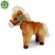 Plush Brown horse with reins standing 30 cm.