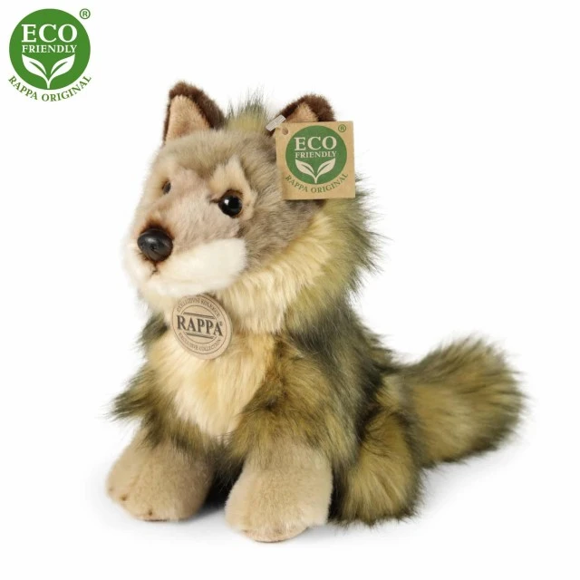 Plush Wolf sitting 20 cm.