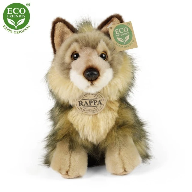 Plush Wolf sitting 20 cm.