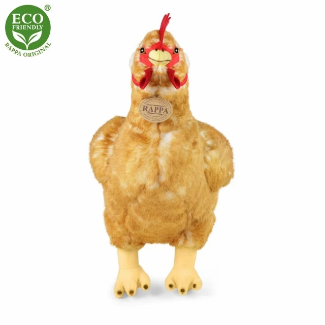 Plush domestic hen with egg 33 cm.