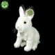 Plush White rabbit sitting 30 cm.