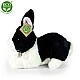 Plush Black and white bunny standing 25 cm.