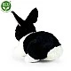 Plush Black and white bunny standing 25 cm.