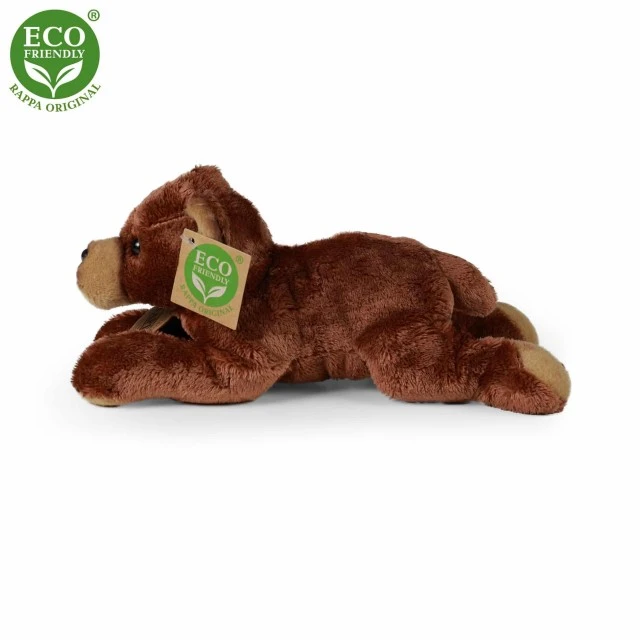 Plush Brown bear lying down 21 cm.