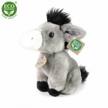 Plush donkey sitting 18 cm.