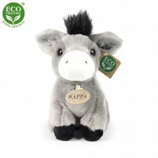 Plush donkey sitting 18 cm.