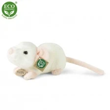 Plush White mouse standing 21 cm.