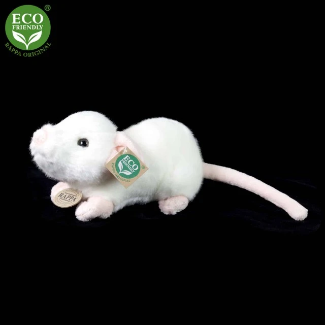 Plush White mouse standing 21 cm.