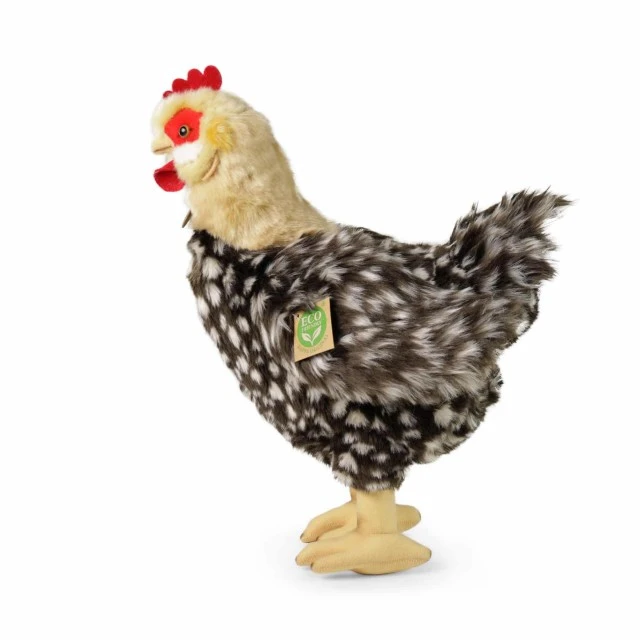Plush Hen with egg 33 cm standing