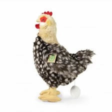 Plush Hen with egg 33 cm standing