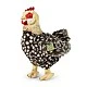 Plush Hen with egg 33 cm standing
