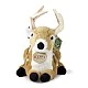 Plush Deer with antlers lying down 21 cm.