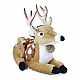 Plush Deer with antlers lying down 21 cm.