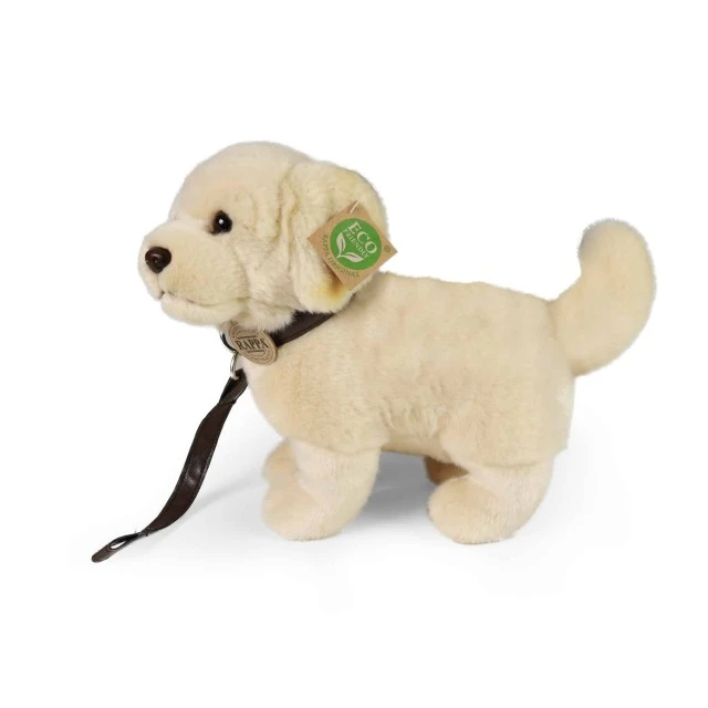 Plush Golden Retriever dog with a leash 25 cm.