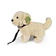 Plush Golden Retriever dog with a leash 25 cm.