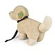 Plush Golden Retriever dog with a leash 25 cm.