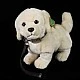 Plush Golden Retriever dog with a leash 25 cm.