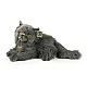 Plush Persian cat lying down 30 cm.