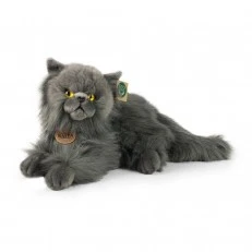 Plush Persian cat lying down 30 cm.