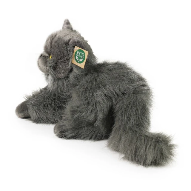 Plush Persian cat lying down 30 cm.