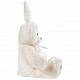 Plush bunny with pink ribbon 50 cm. gray
