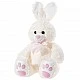 Plush bunny with pink ribbon 50 cm. gray