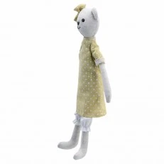 Linen toy Bear girl 30 cm.