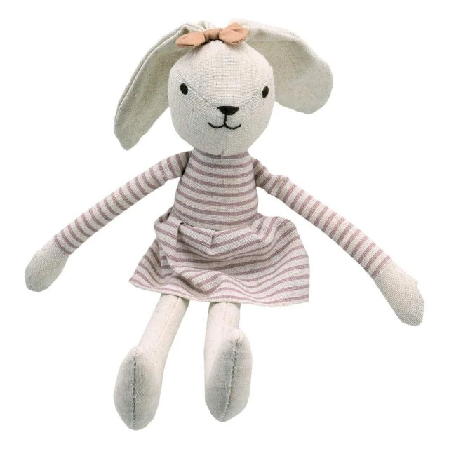 Linen toy Bunny girl 27 cm.