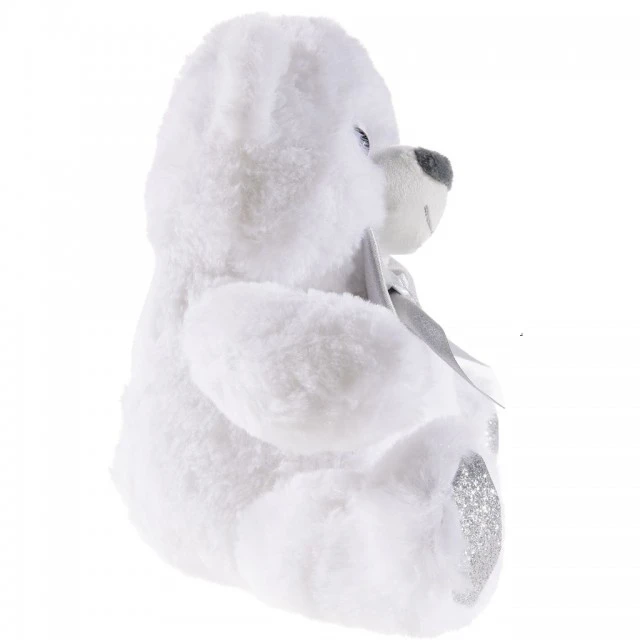 White bear with ribbon 25 cm.